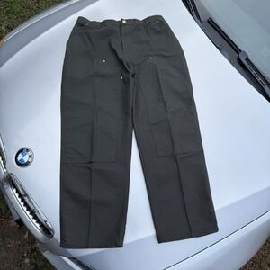 Vtg Bear River Workwear Gray Double Legged Heavy Duty Work Pants 36X30